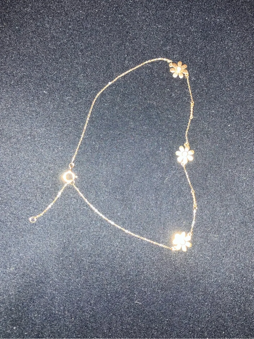 10K Gold Flower Anklet